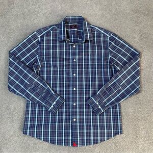 Untuckit Plaid Belvino Button Up Long Sleeve Wrinkle Free Men's Large